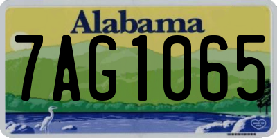 AL license plate 7AG1065