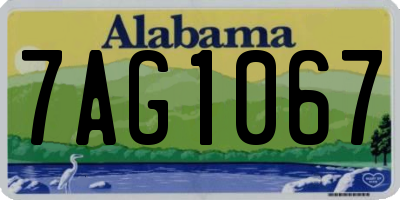 AL license plate 7AG1067