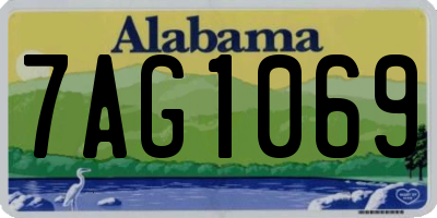 AL license plate 7AG1069