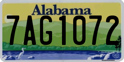 AL license plate 7AG1072