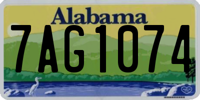 AL license plate 7AG1074