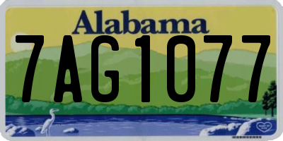 AL license plate 7AG1077