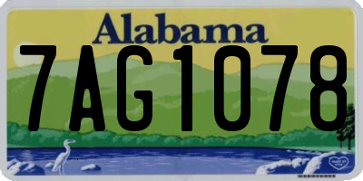 AL license plate 7AG1078