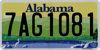 AL license plate 7AG1081