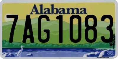 AL license plate 7AG1083