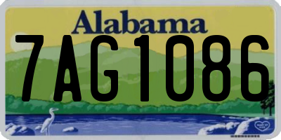 AL license plate 7AG1086
