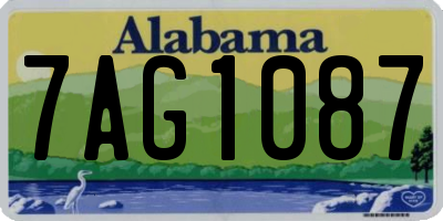 AL license plate 7AG1087