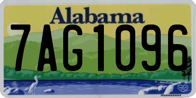 AL license plate 7AG1096