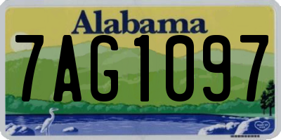 AL license plate 7AG1097