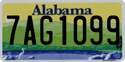 AL license plate 7AG1099