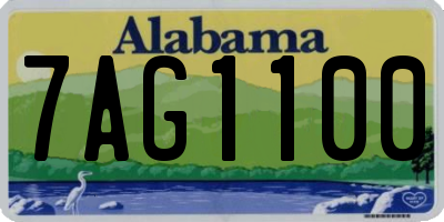 AL license plate 7AG1100