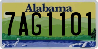 AL license plate 7AG1101