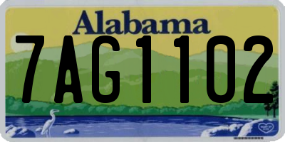 AL license plate 7AG1102