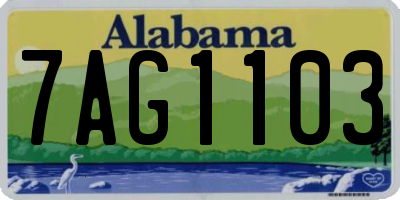 AL license plate 7AG1103