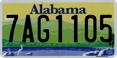 AL license plate 7AG1105