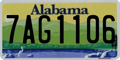 AL license plate 7AG1106