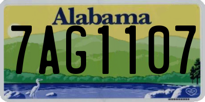 AL license plate 7AG1107