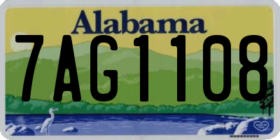 AL license plate 7AG1108