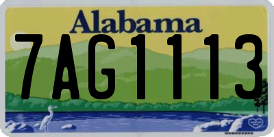 AL license plate 7AG1113