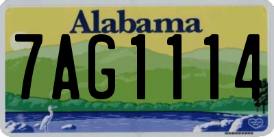 AL license plate 7AG1114