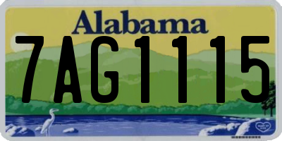 AL license plate 7AG1115
