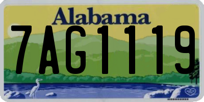 AL license plate 7AG1119