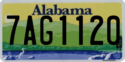 AL license plate 7AG1120