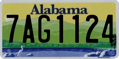 AL license plate 7AG1124