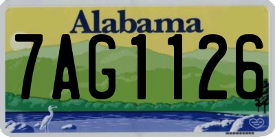 AL license plate 7AG1126