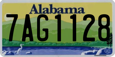 AL license plate 7AG1128