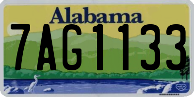 AL license plate 7AG1133