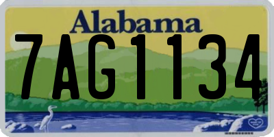 AL license plate 7AG1134