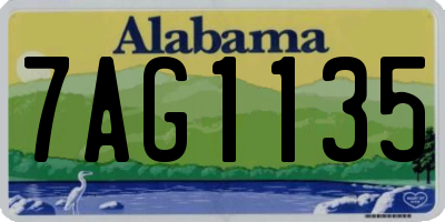 AL license plate 7AG1135