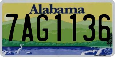 AL license plate 7AG1136
