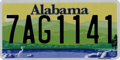 AL license plate 7AG1141