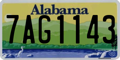 AL license plate 7AG1143