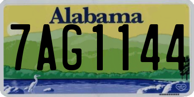 AL license plate 7AG1144