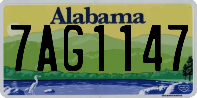 AL license plate 7AG1147