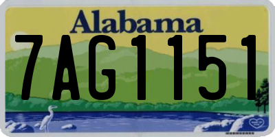 AL license plate 7AG1151