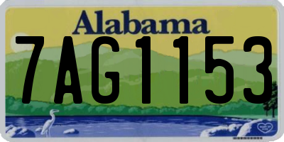 AL license plate 7AG1153