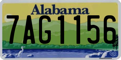 AL license plate 7AG1156
