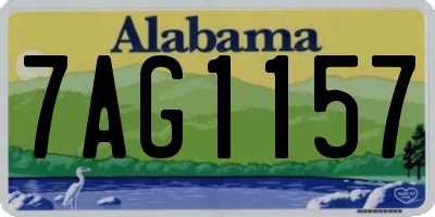 AL license plate 7AG1157