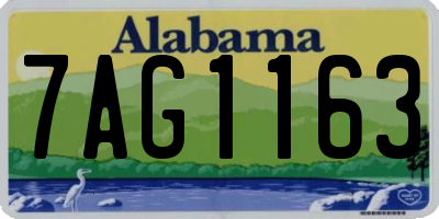 AL license plate 7AG1163