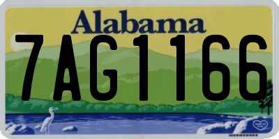 AL license plate 7AG1166