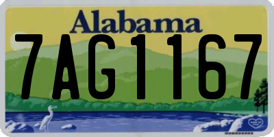 AL license plate 7AG1167