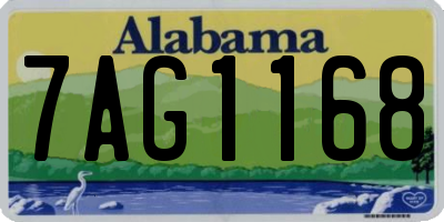 AL license plate 7AG1168
