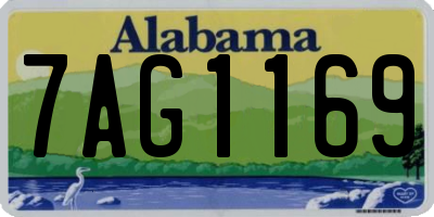 AL license plate 7AG1169