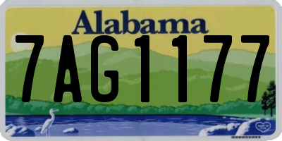 AL license plate 7AG1177