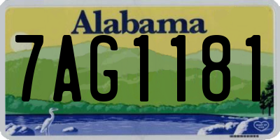 AL license plate 7AG1181