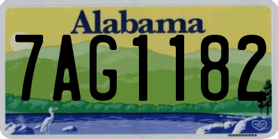 AL license plate 7AG1182